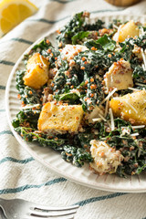 Homemade Kale Quinoa Caesar Salad