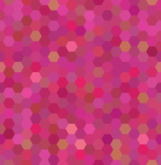 Abstract seamless background consisting of pink hexagons. Geometric design for business presentations or web template banner flyer. Vector illustration
