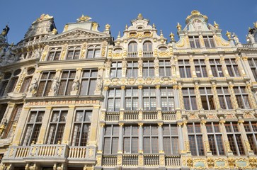 Fototapeta na wymiar Row of buildings in Brussels