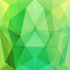 Abstract background consisting of pastel green, yellow triangles. Geometric design for business presentations or web template banner flyer. Vector illustration