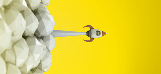 Konzept Karriere - Rakete beim Start