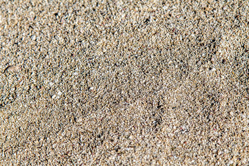 Sand on the beach as a background close-up
