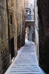 Perugia, Italy. Beautiful old street in historic center of Perugia.