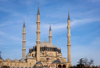 Fototapeta na wymiar Selimiye Mosque view in Edirne.