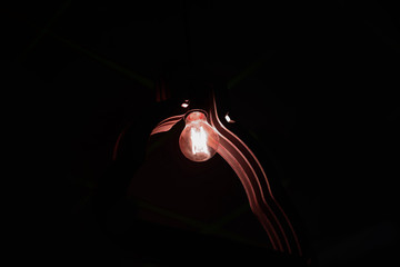 Coral shawl in a dark manner