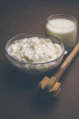 Homemade white Butter or Makhan/Makkhan in Hindi, served in a bowl. selective focus