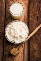 Homemade white Butter or Makhan/Makkhan in Hindi, served in a bowl. selective focus