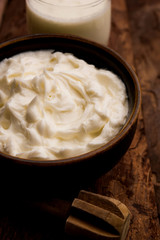 Homemade white Butter or Makhan/Makkhan in Hindi, served in a bowl. selective focus