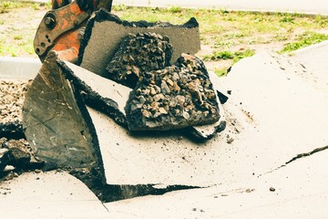 Excavator bucket machinery equipment road,  bulldozer.