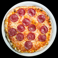 Pizza Salami Teller freigestellt