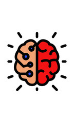 Flat icon. Brainstorm