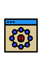 Flat icon. Web creative 