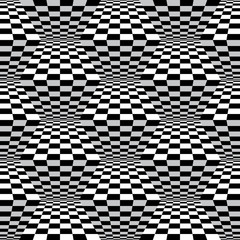 Op Art Zigzag Checks Pattern