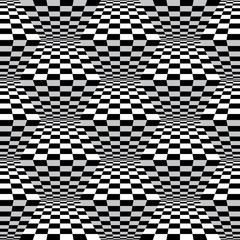 Naklejka premium Op Art Zigzag Checks Pattern