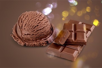 Tasty ,sweet Ice Cream  in cup on background