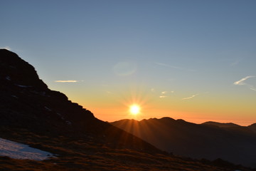 Sunrise in the mountains - Scafell Pike