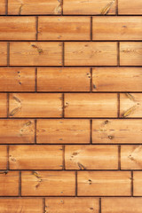 Wood brick wall