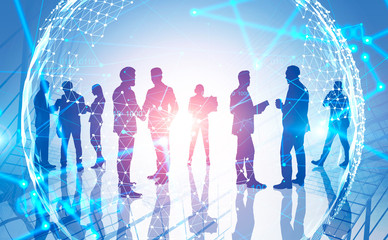 Global digital interface and business team