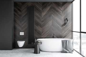 Modern light bathroom interior. Loft style.