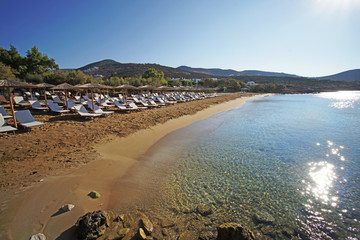 Panoramic view of Farangas beach, Paros