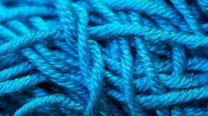 Blue cotton on sewing detail background