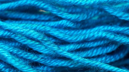 Blue cotton on sewing detail background