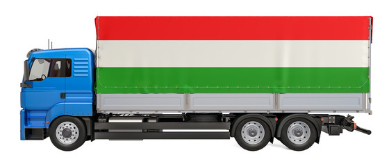 Cargo Delivery in Hungary concept, 3D rendering