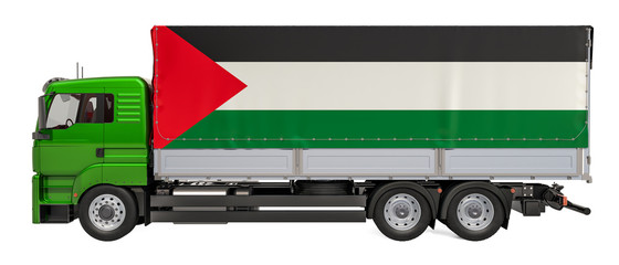 Cargo Delivery in Palestine concept, 3D rendering