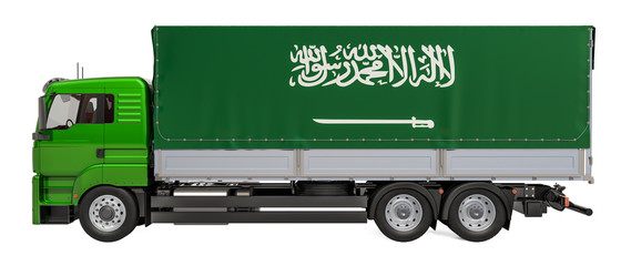 Cargo Delivery in Saudi Arabia concept, 3D rendering