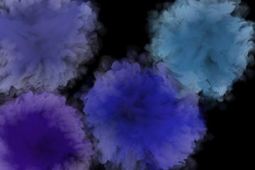 Blurred purple art background. Digital painting. Flower field concept.