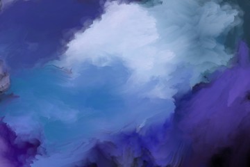 Artistic illustration. Cloudy sky. Sunset. Digital Painting.