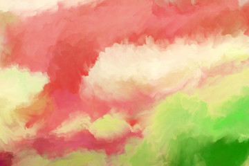 Artistic illustration. Cloudy sky. Sunset. Digital Painting.