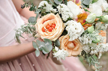 child with a bouquet