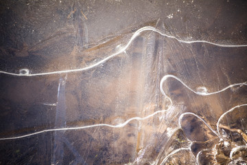 Ice in the winter. Dead water. Cold. The beginning of spring. Ice texture. Beauty of nature. Simple...