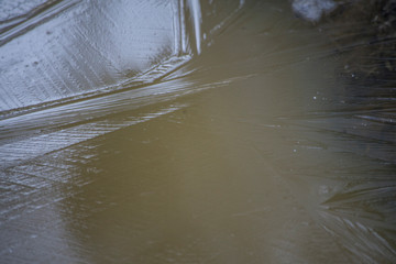 Ice in the winter. Dead water. Cold. The beginning of spring. Ice texture. Beauty of nature. Simple...
