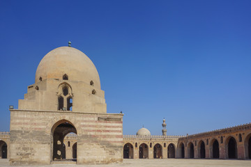 Fototapeta na wymiar Cairo, Egypt: The ablution fountain of the Mosque of Ibn Tulun (879 AD) -- the oldest in Cairo surviving in its original form and the largest.