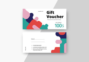 Colorful Abstract Gift Voucher