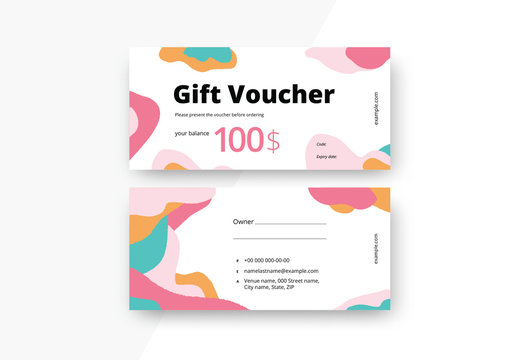 Colorful Abstract Gift Voucher