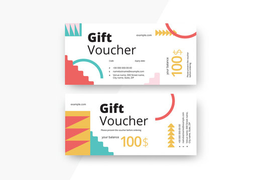 Colorful Abstract Gift Voucher