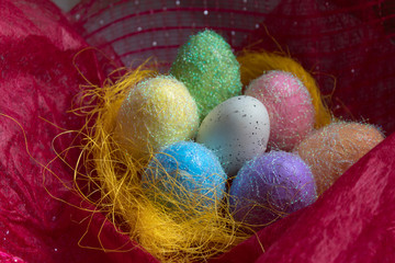 Fototapeta na wymiar Easter eggs decorative