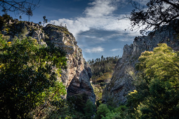 canyon with clouds in figueiro dos vinhos, portugal.