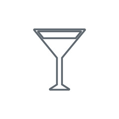Cocktail glass sign with martini vodka  icon