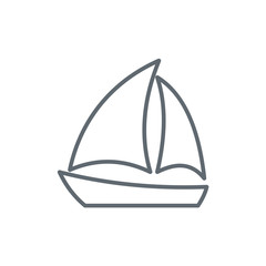 Sailboat icon simple