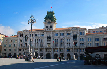 Piazza Unità d'Italia, Unity of Italy Square, main square in Trieste, Italy