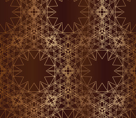 Abstract arabic seamless pattern with star array.
