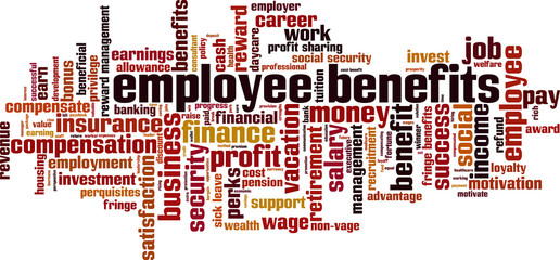 employee benefits word cloud