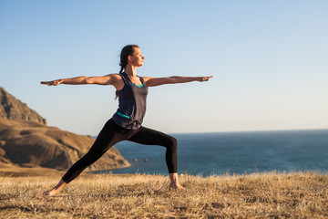 Fototapeta premium sunset yoga classes.