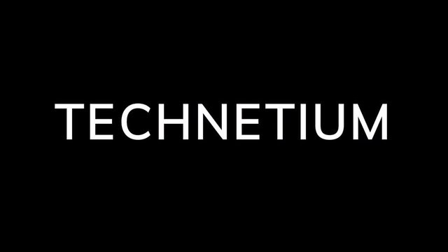 From the Glitch effect arises Element of periodic table TECHNETIUM. Then the TV turns off. Alpha channel Premultiplied - Matted with color black