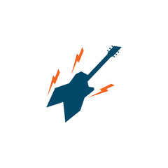 Guitar logo icon template