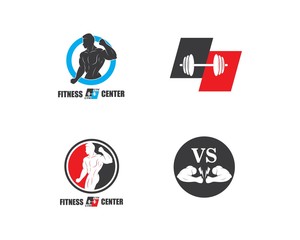 gym,fitness icon logo illustration  template vector